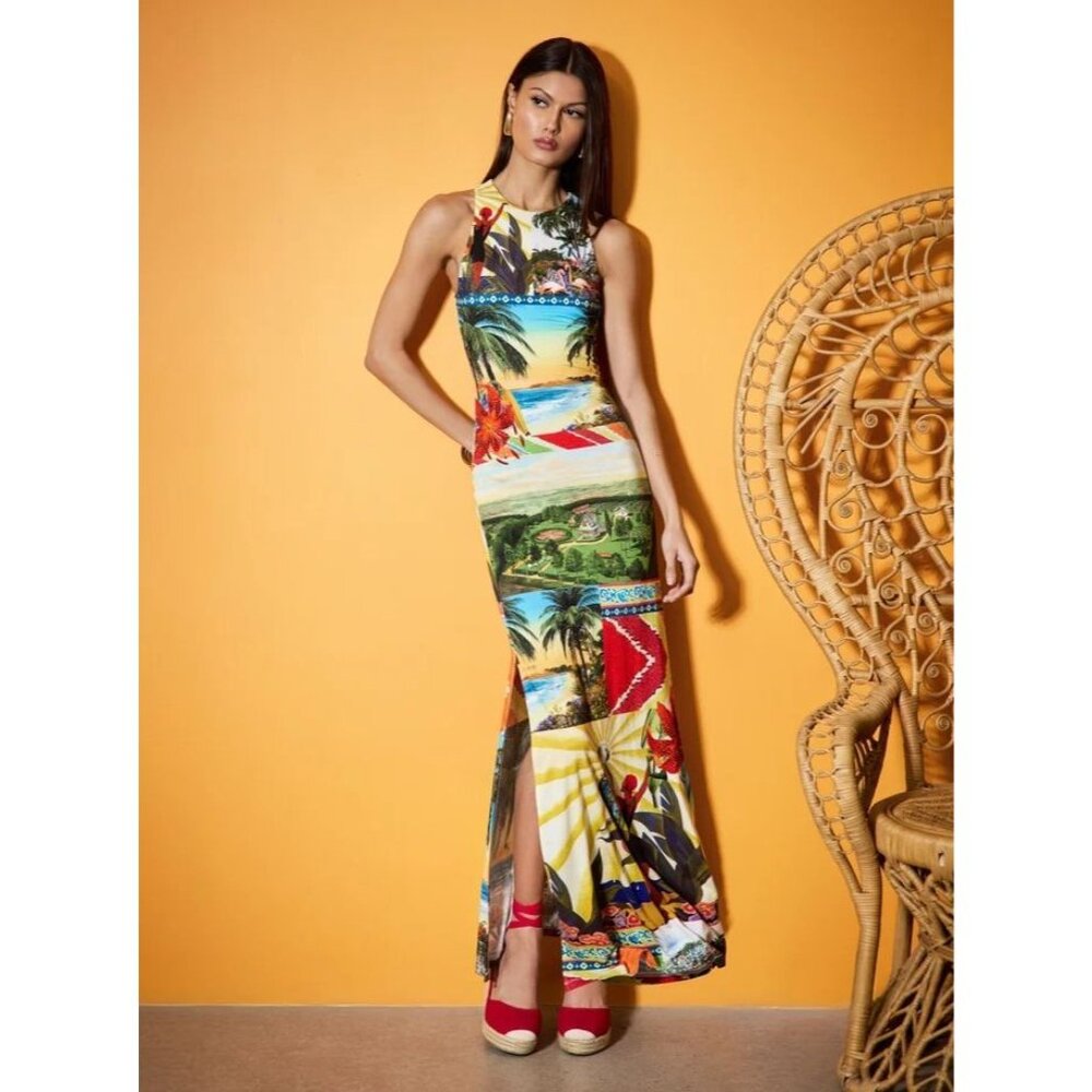 Alice + Olivia Pania Island Dreams Maxi Dress NWT $495